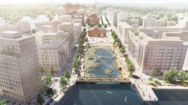 Flygvy Kolkajen och marinparken