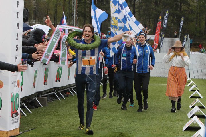 Max Peter Bejmer för IFK Göteborg till seger på 10-mila 2019. Bild: Mårten Lång