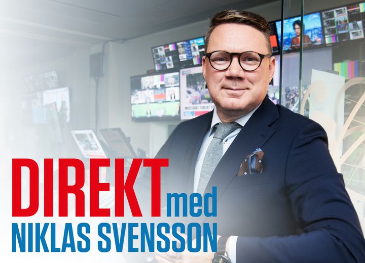Niklas Svensson, programledare för "Direkt med Niklas Svensson" i Expressen TV. Foto: Olle Sporrong