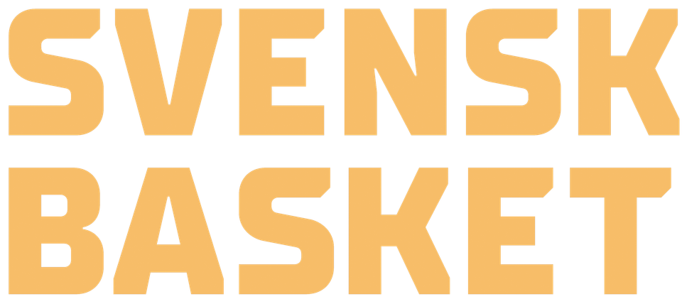 Svensk Basket - Ordbild- Blå bakgrund