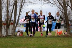 På lördag avgörs SM i Knockout-sprint i Göteborg. På bilden ser vi Hanna Lundberg i front vid fjolårets tävling i Norrtälje. Foto: Svensk Orientering.