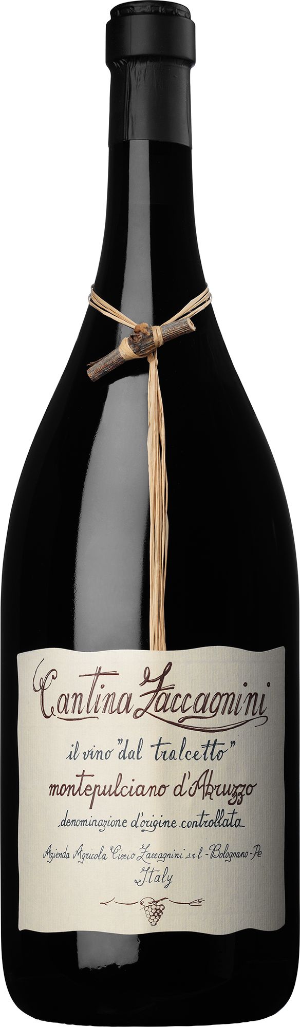 Cantina Zaggagnini Dal Tralcetto Montepulciano 300cl flaska Ursprung: Italien, Abruzzo| Producent: Cantina Zaggagnini | Druvor: Montepulcino | Vol: 300cl | Alk: 12,5% | Art.nr: 78774 | Pris: 362kr | Antal flaskor: 300 stycken | Lansering: 2 november 2015