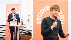 Till vänster: Kalle Dramstad, politisk sekreterare på NBVs Brysselkontor. Till höger: Vidar Aronsson, förbundsordförande för NBV.