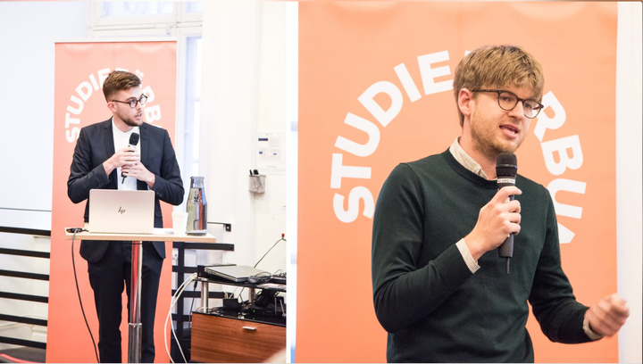 Till vänster: Kalle Dramstad, politisk sekreterare på NBVs Brysselkontor. Till höger: Vidar Aronsson, förbundsordförande för NBV.