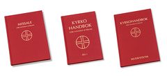 Kyrkohandboken för Svenska kyrkan består av tre böcker: Missale, Kyrkohandbok samt Musikvolym. Foto: Gustaf Hellsing/Ikon.