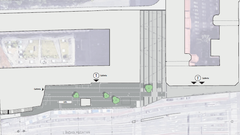 Hornstull, befintlig utformning. Bild: Nivå Landskapsarkitektur.