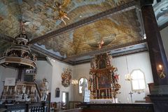 Kungälvs kyrka får 75 000 kr för ett åtgärdsprogram för det bemålade innertaket målat 1697-98 av Erik Eriksson Grijs. (Foto: Torgny Lindén)