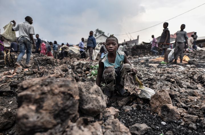 Många barn i den kongolesiska miljonstaden Goma har drabbats av vulkanutbrott och jordbävning. Foto: UNICEF DRC Acland