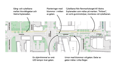Skiss som visar förändringarna av Storgatan.