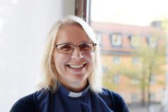 Nina Sagovinter, nationell samordnare för Jourhavande präst, Svenska kyrkan. Foto: Mårten Gudmundhs.