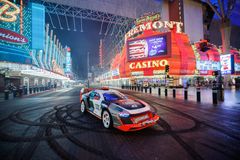Ken Block släpper Electrikhana-video med Audi S1 Hoonitron från Las Vegas