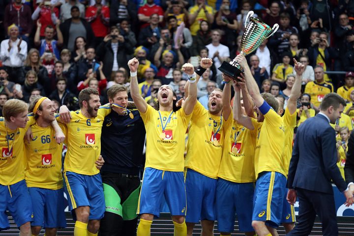 Herrlandslaget vann VM-guld i Göteborg 2014. Foto: Per Wiklund