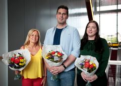 Vinnarna av omsorgspriset 2019 är Stina Göransson, Philip Hedström och Caroline Backlund.