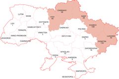 Kartan visar antal skadade kulturhistoriskt värdefulla platser i Ukraina. Karta: Pehr Mikael Sällström