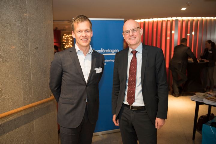 David Mothander förbundsdirektör och Pär Fors styrelseordförande IT&Telekomföretagen vid årsmötet 2017
