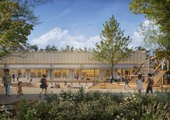 Såhär väntas aktivitetscentret se ut. Bild: Arkitema