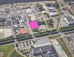 Tomt inom detaljplan Svanen i Inre hamnen etapp 2.