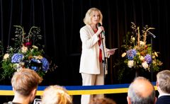 The Swedish minister of Culture Jeanette Gustafsdotter talked about how Sweden is often seen as a role model for other countries when it comes to respect for human rights. Photo: Charlotte Carlberg Bärg