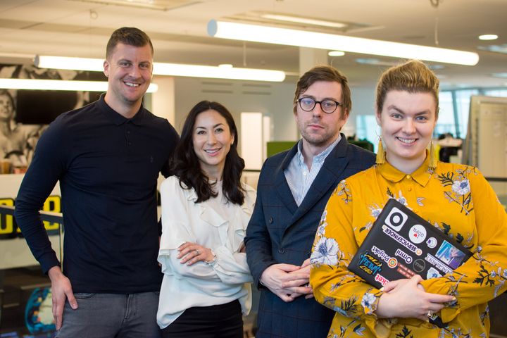 Pontus Larsson, Denise Backman, Alexander Frid Kahn och Ioana Norgren på Brand Studio och Data Team.