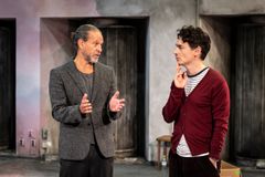 Thomas Hanzon och David Fukamachi Regnfors. Bild från repetition. Foto: Hans Malm.