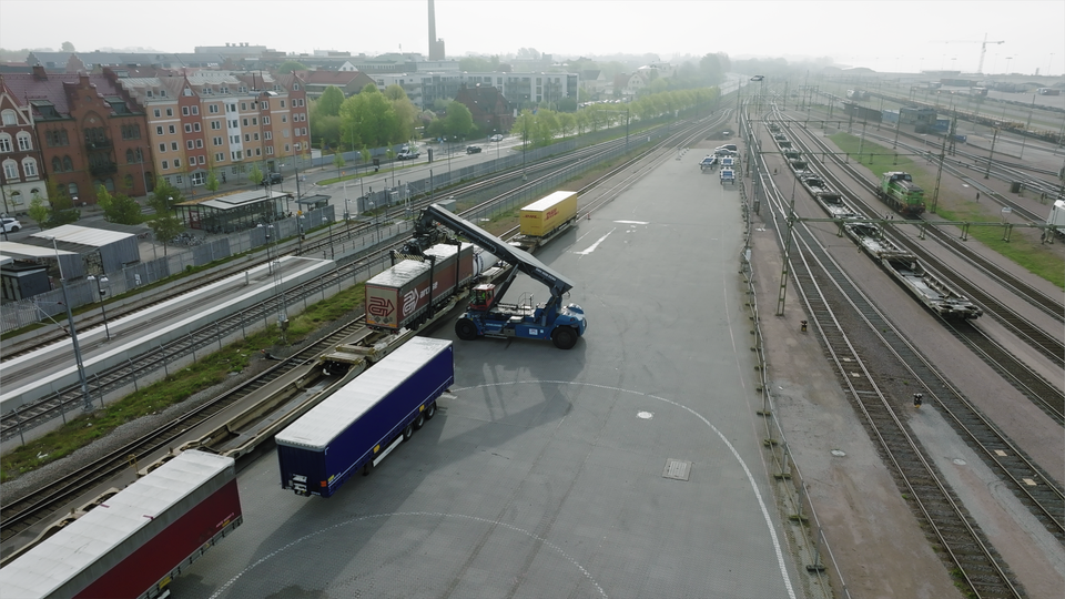 Lastning på terminal i Trelleborg