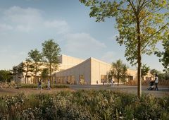 Visualisering av Lillsidanskolan. Bild: Arkitema