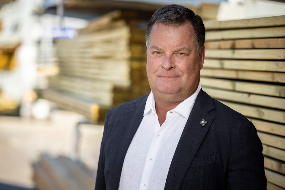 Johan Fröbel,  chef teknik och handel på Svenskt Trä