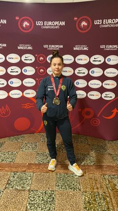 Jonna Malmgren, guldmedaljör i 55 kg i U23-EM i Belgrad.