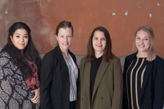 Natalia Araya, Anna Berg, Susanne Forsström Fäldt och Johanna Häggblom prästvigs på söndag i Storkyrkan, Stockholm. Foto: Mårten Gudmundhs