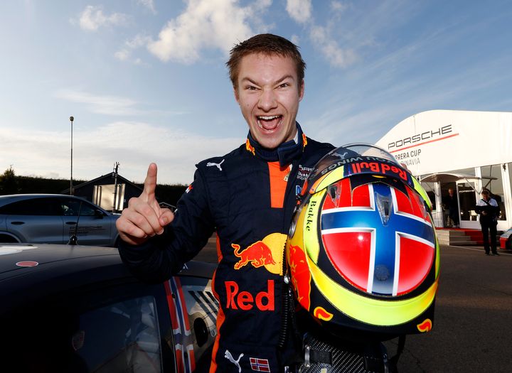 Norske formelbilstalangen, gästföraren Dennis Hauger, vann kvalet till race två – med en tusendels marginal! Foto: Micke Fransson