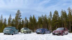 Nya Tiguan och nya Passat Sportscombi under tester i norra Sverige.