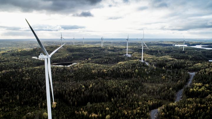 Vindpark Åby-Alebo kommer att få samma typ av verk som Stena Renewables Vindpark Kronoberget i Lekebergs kommun, som precis har tagits i drift (bilden).