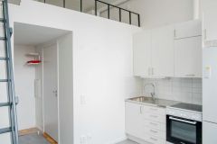 Studentlägenhet med loft i Älvsjöstaden. Foto: Gustav Kaiser / Familjebostäder