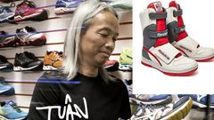 Tuan Le har designat Humanium Metals sneakers mot vapenvåld.