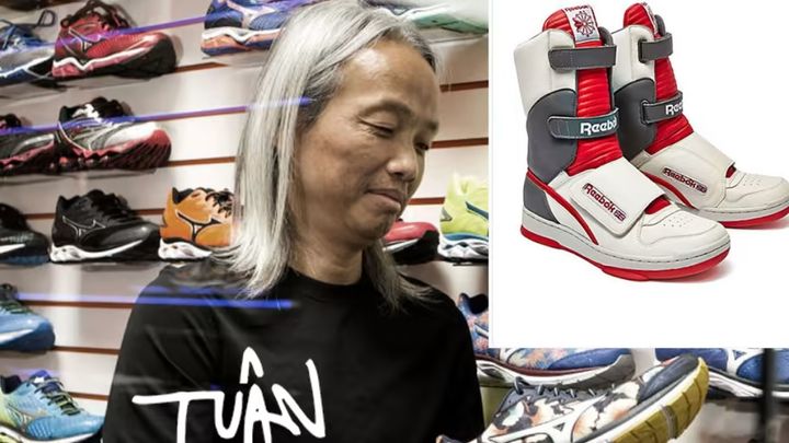 Tuan Le har designat Humanium Metals sneakers mot vapenvåld.