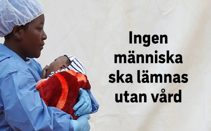 Ingen människa ska lämnas utan vård, är Musikhjälpens tema 2020. Rachel Kahindo i Kongo, själv ebolaöverlevare, vårdar ebolasmittade barn i Kongo. Foto: Baz Ratner / TT / Reuters