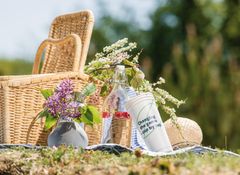 Pressbild: Kotkamills tableware at picnic in Varissaari