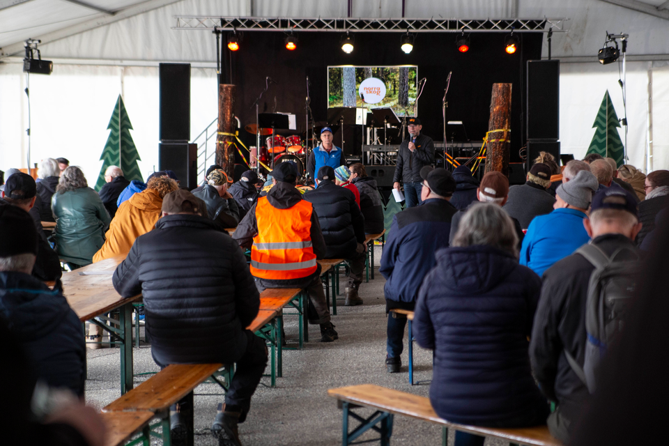 Invigning av virkesterminalen i Östavall