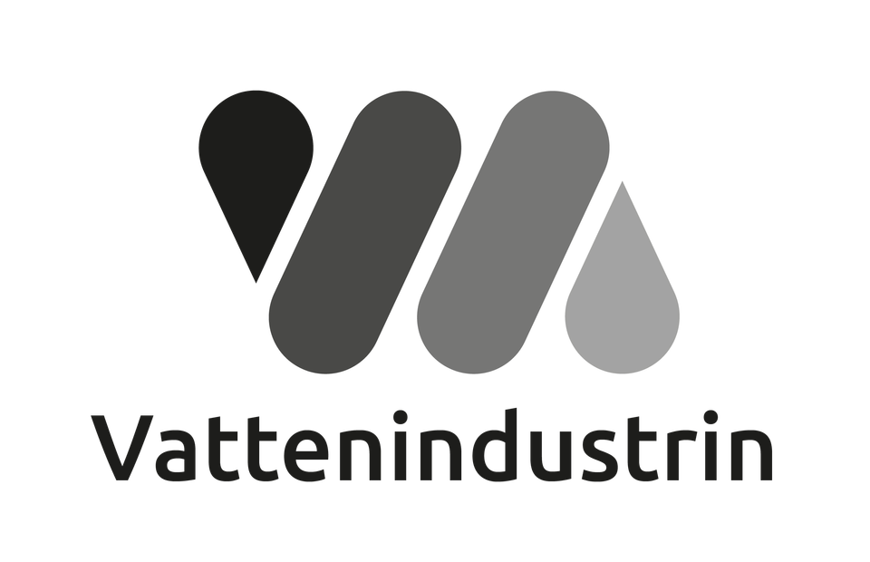 Logotyp SVART Vattenindustrin - stående