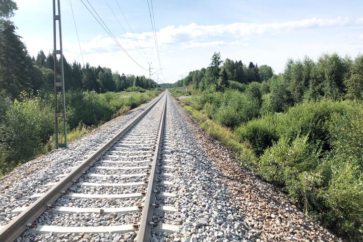 Ny fin järnväg Ostkustbanan Gävle- Söderhamn. Fotograf: Adam Larsson