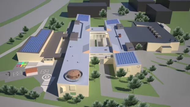 Järfälla gymnasium är en av fastigheterna där solceller kommer installeras.