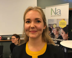 Lovisa Wilhelmsson är ny ordförande för Naturvetarnas studentråd. Hon studerar till nutritionist vid Stockholms universitet.
