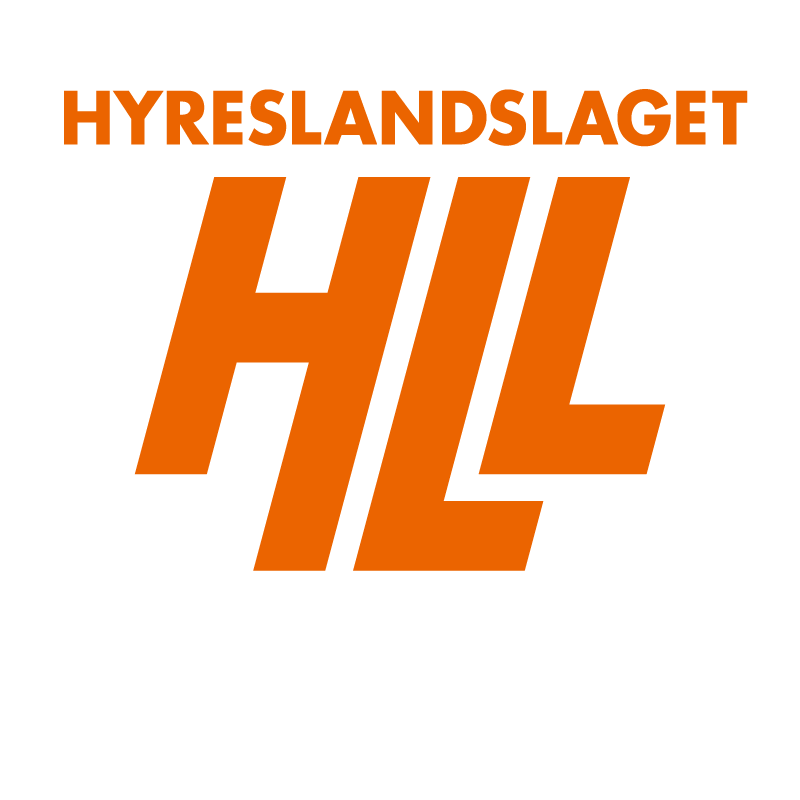 HLL Hyreslandslaget negativ - sköld med text