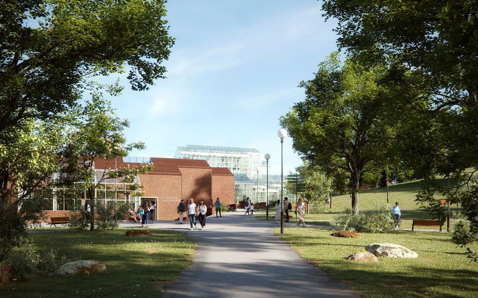 Nya Växthus och besökscentrum_vy besökscentrum