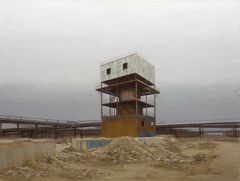 Med grund i realistiskt måleri har Pavel Otdelnov utvecklat ett konstnärligt språk där de stora samhällskeendena filtreras genom en subjektiv blick. Pavel Otdelnov, ”Ruins 1#”, 2015, olja på duk. Bildrättigheter: konstnären