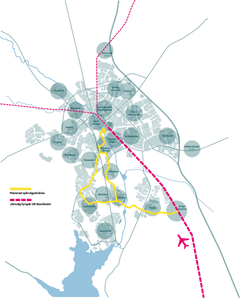 Uppsala kommun ska tillsammans med Region Uppsala ansöka om stadsmiljöavtal för att anlägga spårväg i Uppsala. Ill: Uppsala kommun