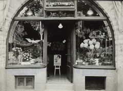 Skyltningstävling i blomsterbutik, 1928. Foto: Föreningen Blomsterförmedlingen