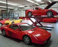 Ferrari Racing i Italien är en av de arbetsplatser som fordonselever på Praktiska Gymnasiet kan få praktisera på. Fotograf: Jan Lindahl Bildrättigheter: AcadeMedia. Får användas för redaktionellt bruk.