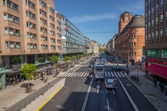 Nya Vasagatan, riktning norrut, vy från Klarabergsgatan. Foto Lennart Johansson