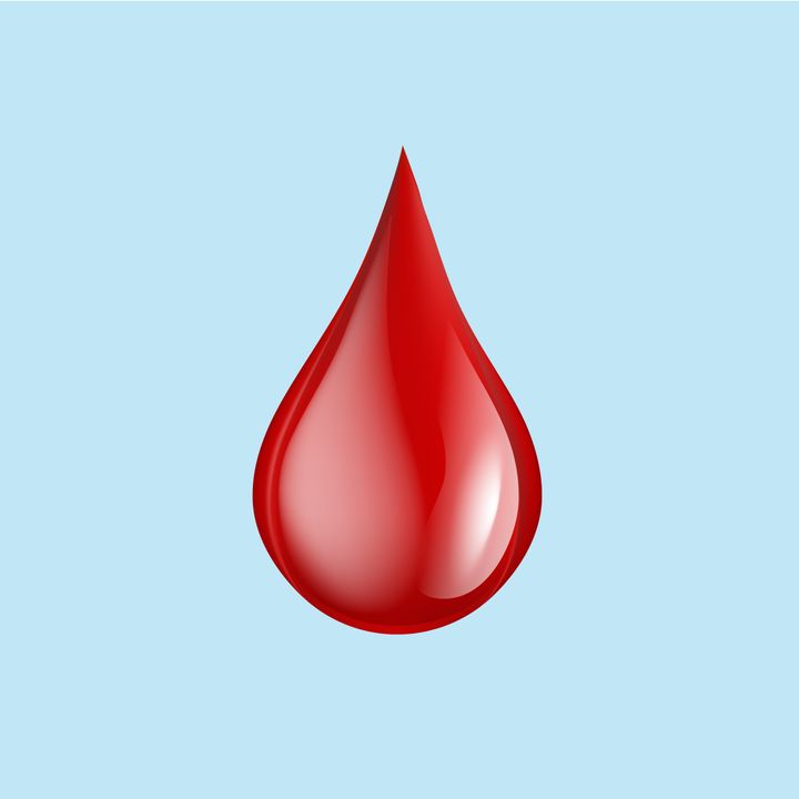 Den nya mensemojin i form av en droppe blod finns nu på Iphone.